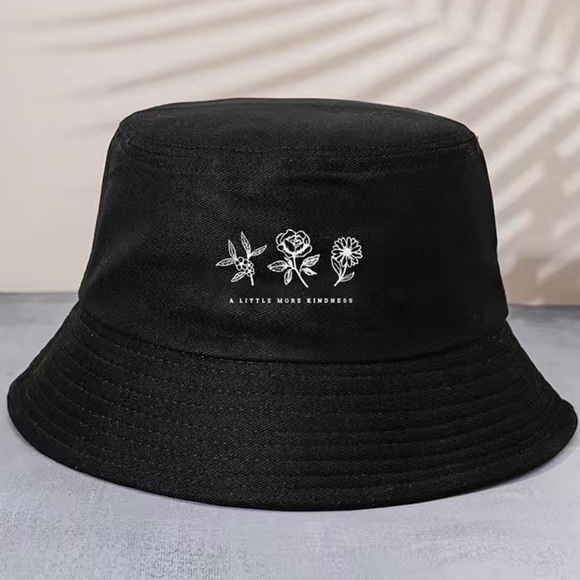 MORE KINDNESS flowered bucket hat - Picture 5 of 9